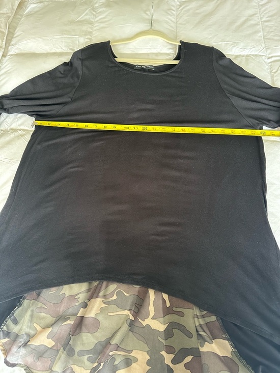 Kim & Cami plus size 3X Black Scoop Neck Tunic. - Picture 8 of 10